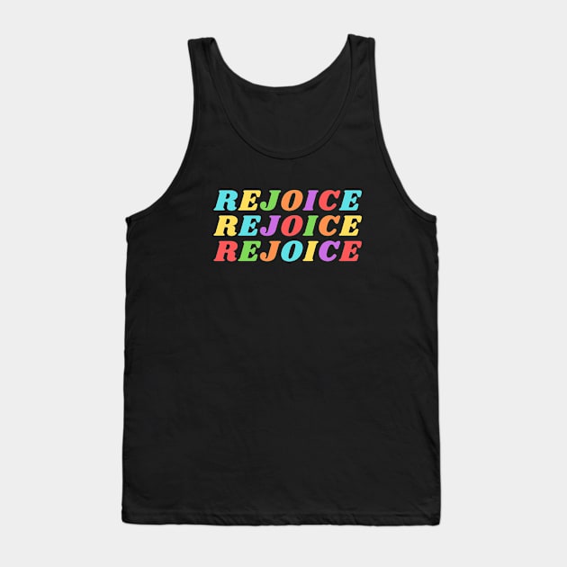 Rejoice | Christian Tank Top by All Things Gospel